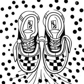 Page A Colorier Chaussures Vans A Damier Classique 15030-12434