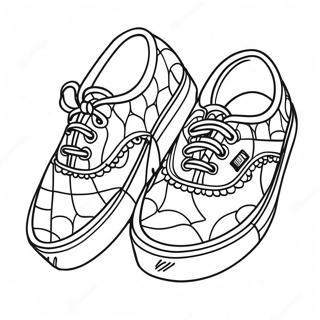 Page A Colorier Chaussures Vans A Damier Classique 15030-12436