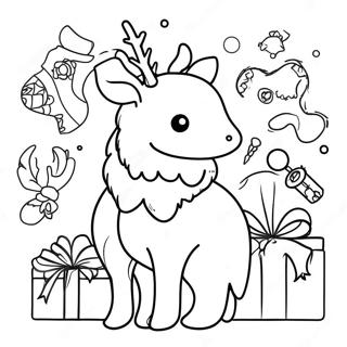 Animaux De Noël Pages À Colorier