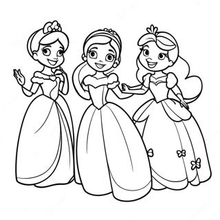 Page A Colorier Princesses Disney Joyeuses Remets Toi Vite 15080-12473