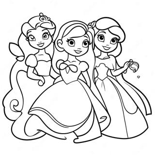 Page A Colorier Princesses Disney Joyeuses Remets Toi Vite 15080-12642