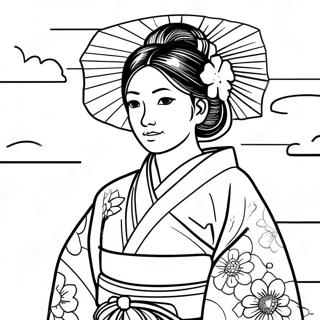 Page A Colorier Mitsuri Avec Kimono Colore 15090-12481