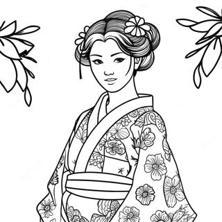 Page A Colorier Mitsuri Avec Kimono Colore 15090-12482