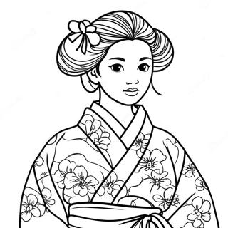 Page A Colorier Mitsuri Avec Kimono Colore 15090-12483