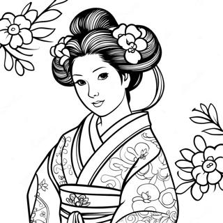 Page A Colorier Mitsuri Avec Kimono Colore 15090-12649