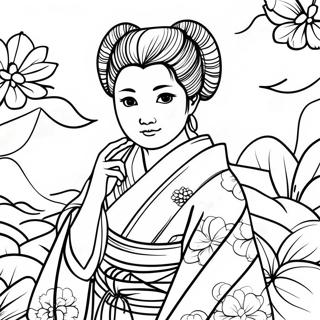 Page A Colorier Mitsuri Avec Kimono Colore 15090-12651