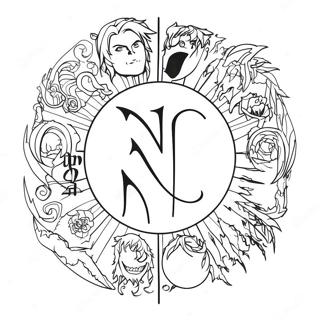 Page A Colorier Logo Death Note 15099-12486