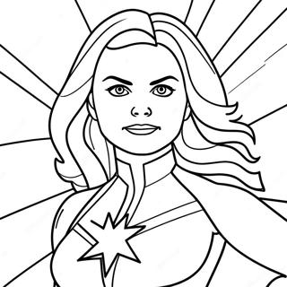 Page A Colorier Captain Marvel En Action 15130-12682