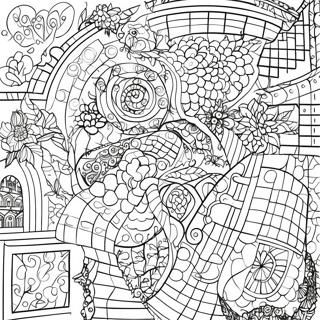 Page A Colorier De Laventure Coloree Dans La Grille Mysterieuse 15210 12748