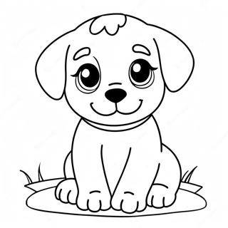 Page A Colorier Dun Chiot Mignon Realiste 15269-12936