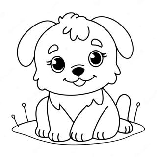Page A Colorier Dun Adorable Chiot Duveteux 15270 12921