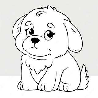 Page A Colorier Dun Adorable Chiot Duveteux 15270 12937