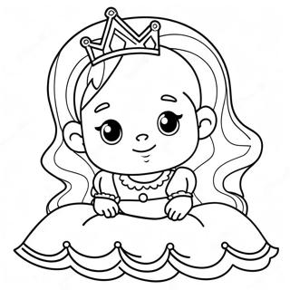 Page A Colorier Bebe Princesse Mignonne 15299-12815