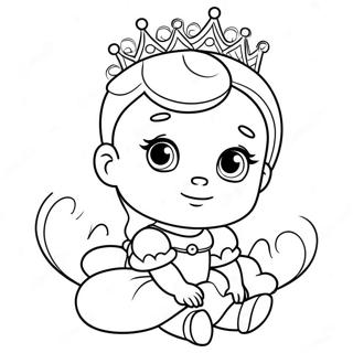 Page A Colorier Bebe Princesse Mignonne 15299-12957