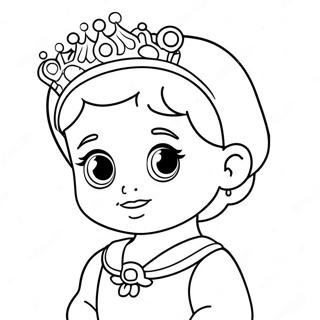 Page A Colorier Bebe Princesse Mignonne 15299-12959