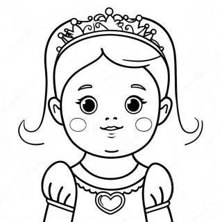 Page A Colorier Bebe Princesse Mignonne 15299-12960