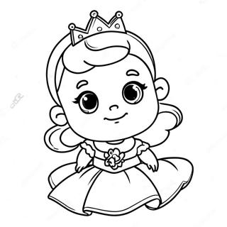 Page A Colorier Bebe Princesse Adorable En Robe 15300-12817