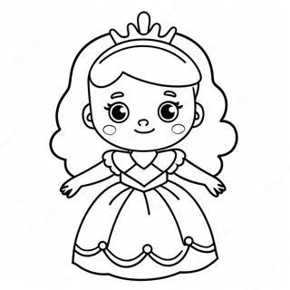 Page A Colorier Bebe Princesse Adorable En Robe 15300-12819