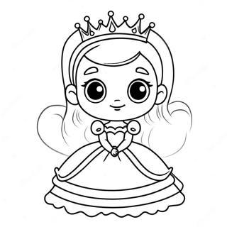 Page A Colorier Bebe Princesse Adorable En Robe 15300-12820