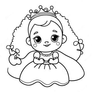 Page A Colorier Bebe Princesse Adorable En Robe 15300-12961