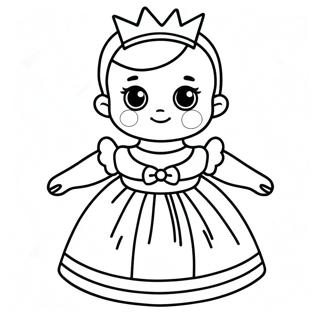 Page A Colorier Bebe Princesse Adorable En Robe 15300-12963