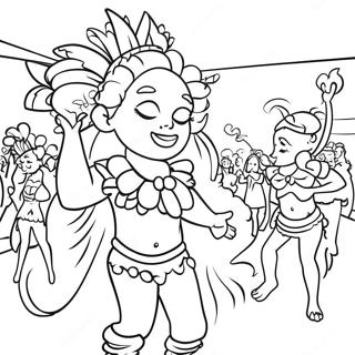 Page A Colorier De La Scene Du Carnaval Bresilien 15350 13004