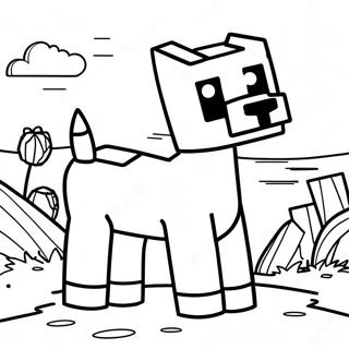 Page A Colorier De Chien Minecraft Mignon 15360-12866