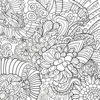 Page A Colorier De Motifs Retro Funky 15380-12884