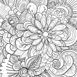 Page A Colorier De Motifs Retro Funky 15380-13026