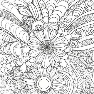 Page A Colorier De Motifs Retro Funky 15380-13027