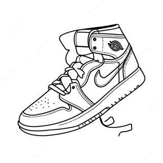 Page A Colorier Des Baskets Jordan 1 Colorees 15430-13075