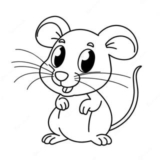 Page A Colorier Rat De Dessin Anime Mignon 15571-13177