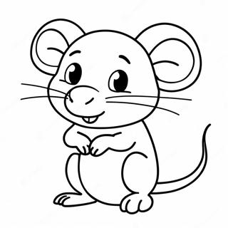 Page A Colorier Rat De Dessin Anime Mignon 15571-13180