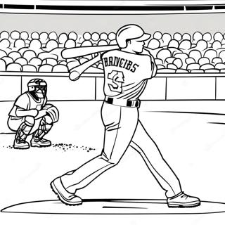 Page A Colorier Dun Joueur De Baseball Des Texas Rangers Se Balancant 15621-13219