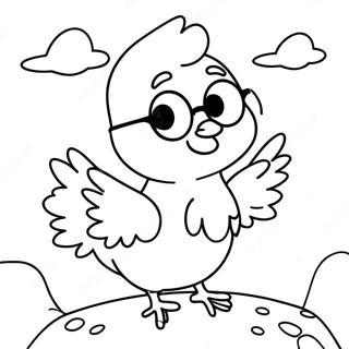 Page A Colorier De Chicken Little Dans Le Ciel 15651-13242