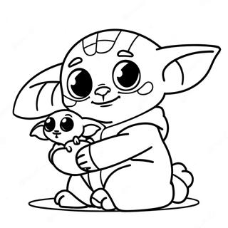 Page A Colorier De Stitch Mignon Et Baby Yoda 15661-13252