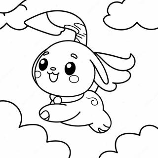 Page A Colorier De Cinnamoroll Mignon Volant Dans Le Ciel 15691-13276