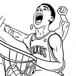 Page A Colorier De Jayson Tatum En Train De Dunker 15821-13379