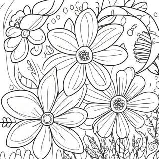 Page A Colorier De Fleurs Violettes Vibrantes 15841-13396