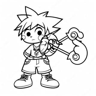 Page A Colorier De Sora Avec La Keyblade 15851-13402