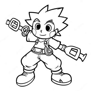 Page A Colorier De Sora Avec La Keyblade 15851-13403