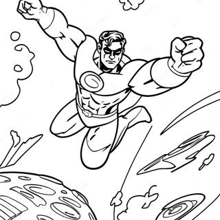 Page A Colorier De Green Lantern Volant Dans Lespace 15942-13467