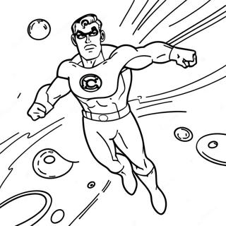 Page A Colorier De Green Lantern Volant Dans Lespace 15942-13468