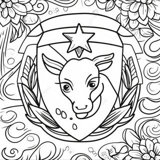 Embleme Ffa Avec Du Mais A Colorier 16002-13515