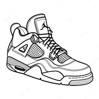 Page A Colorier Baskets Jordan 4 Classiques 1602-1283