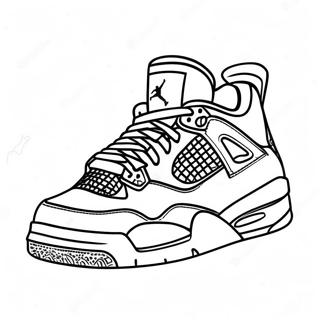 Page A Colorier Baskets Jordan 4 Classiques 1602-1284