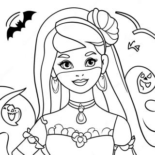 Barbie Halloween Pages À Colorier