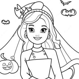 Page A Colorier Barbie Halloween 16051-13550