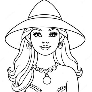 Page A Colorier Barbie Sorciere Effrayante 16052-13556