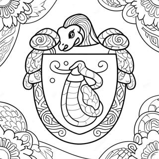 Page A Colorier De Lembleme Du Serpent Slytherin 16072-13569